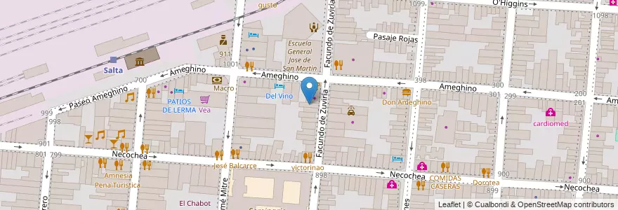 Mapa de ubicacion de Rapipago en Arjantin, Salta, Capital, Municipio De Salta, Salta.