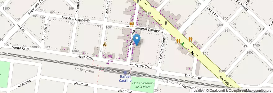 Mapa de ubicacion de Rapipago en アルゼンチン, ブエノスアイレス州, Partido De La Matanza, Rafael Castillo.