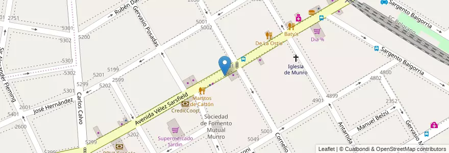 Mapa de ubicacion de RapiPago en Arjantin, Buenos Aires, Partido De Vicente López, Vicente López.