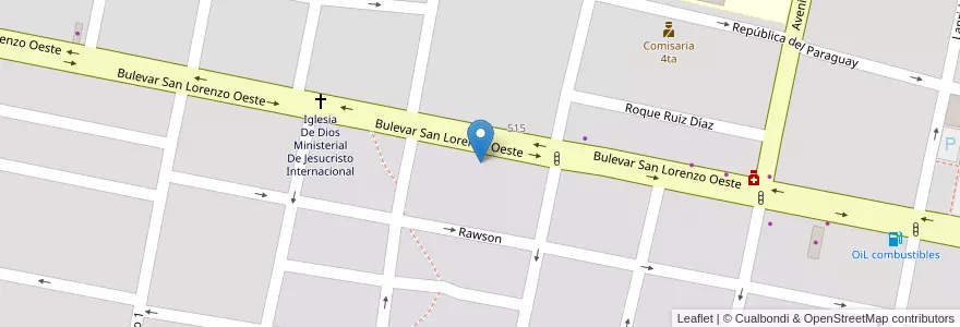 Mapa de ubicacion de Rapipago en アルゼンチン, エントレ・リオス州, Departamento Concordia, Distrito Suburbios, Concordia, Concordia.