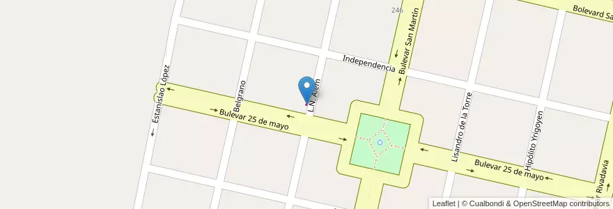 Mapa de ubicacion de Rapipago en Argentinië, Santa Fe, Departamento Caseros, Municipio De Arteaga.