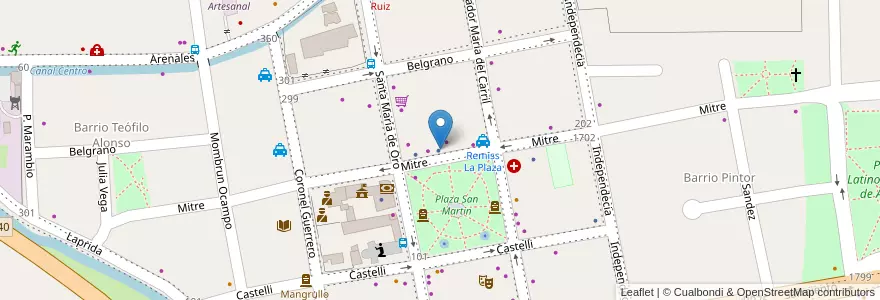 Mapa de ubicacion de Rapipago en Argentinië, San Juan, Chili, Albardón.