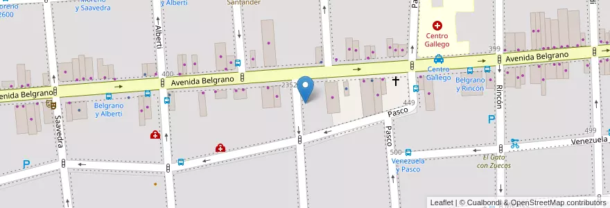Mapa de ubicacion de Rapipago, Balvanera en 阿根廷, Ciudad Autónoma De Buenos Aires, Comuna 3, 布宜诺斯艾利斯.