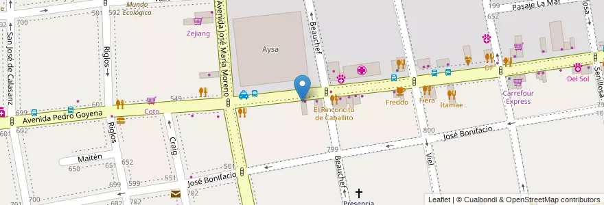 Mapa de ubicacion de Rapipago, Caballito en アルゼンチン, Ciudad Autónoma De Buenos Aires, ブエノスアイレス, Comuna 6.