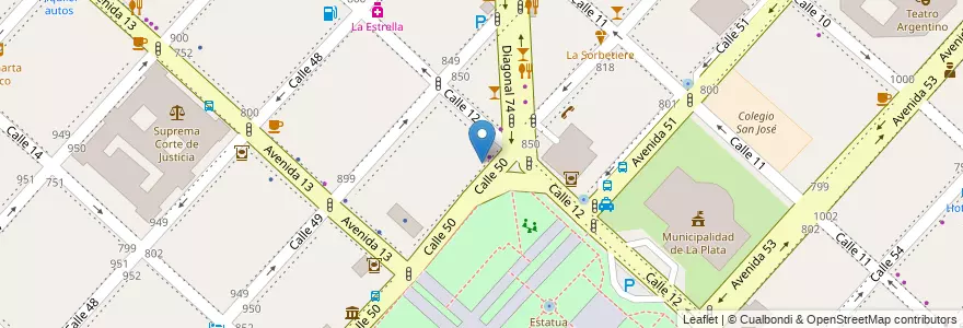 Mapa de ubicacion de Rapipago, Casco Urbano en Argentina, Buenos Aires, Partido De La Plata, La Plata.