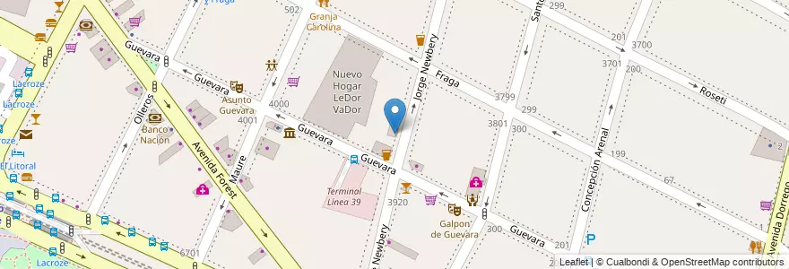 Mapa de ubicacion de Rapipago, Chacarita en 阿根廷, Ciudad Autónoma De Buenos Aires, 布宜诺斯艾利斯, Comuna 15.