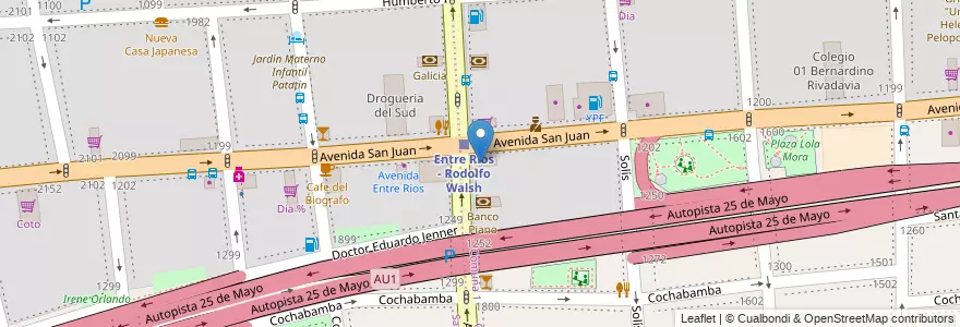 Mapa de ubicacion de Rapipago, Constitucion en الأرجنتين, Ciudad Autónoma De Buenos Aires, Buenos Aires.