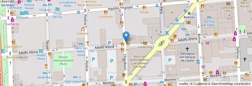 Mapa de ubicacion de Rapipago, Montserrat en 阿根廷, Ciudad Autónoma De Buenos Aires, Comuna 1, 布宜诺斯艾利斯.