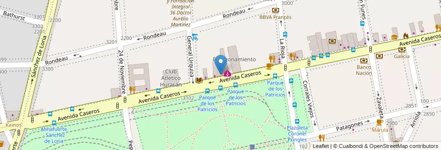Mapa de ubicacion de Rapipago, Parque Patricios en آرژانتین, Ciudad Autónoma De Buenos Aires, Comuna 4, Buenos Aires.