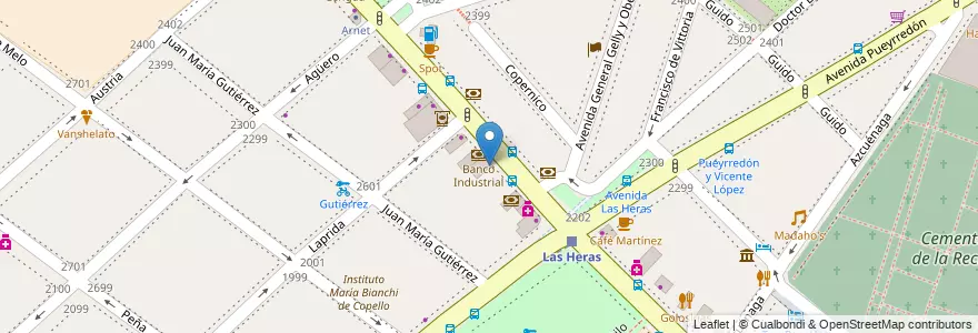Mapa de ubicacion de Rapipago, Recoleta en آرژانتین, Ciudad Autónoma De Buenos Aires, Comuna 2, Buenos Aires.