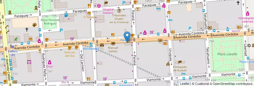 Mapa de ubicacion de Rapipago, San Nicolas en آرژانتین, Ciudad Autónoma De Buenos Aires, Comuna 1, Buenos Aires.