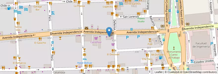 Mapa de ubicacion de Rapipago, San Telmo en Argentine, Ciudad Autónoma De Buenos Aires, Comuna 1, Buenos Aires.