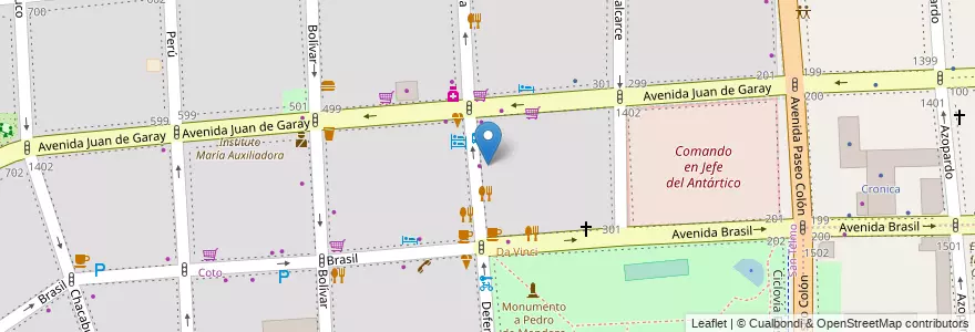 Mapa de ubicacion de RapiPago, San Telmo en 阿根廷, Ciudad Autónoma De Buenos Aires, Comuna 4, Comuna 1, 布宜诺斯艾利斯.