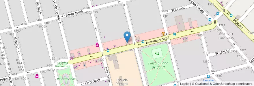 Mapa de ubicacion de Rapipago, Versalles en Argentine, Ciudad Autónoma De Buenos Aires, Buenos Aires, Comuna 10.