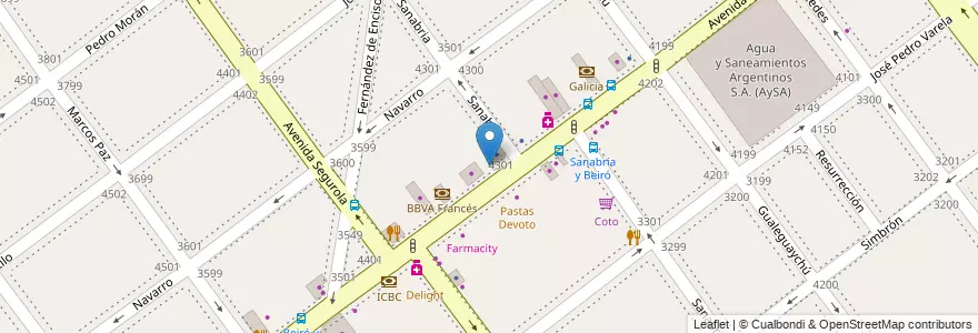 Mapa de ubicacion de Rapipago, Villa Devoto en Argentina, Ciudad Autónoma De Buenos Aires, Buenos Aires, Comuna 11.