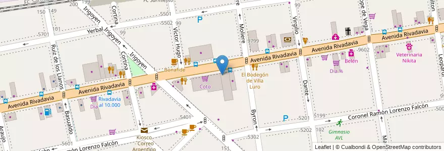 Mapa de ubicacion de Rapipago, Villa Luro en アルゼンチン, Ciudad Autónoma De Buenos Aires, Comuna 9, ブエノスアイレス, Comuna 10.