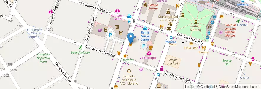 Mapa de ubicacion de Rato's en 阿根廷, 布宜诺斯艾利斯省, Partido De Moreno, Moreno.