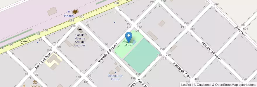 Mapa de ubicacion de Raul Di Mateo en Argentinië, Buenos Aires, Partido De Pergamino, Pinzón.