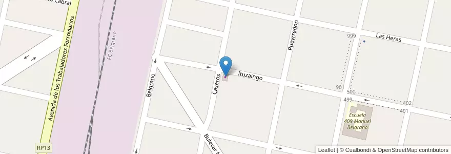 Mapa de ubicacion de Raúl Pierantoni Motos en 아르헨티나, Santa Fe, Departamento San Cristóbal, Municipio De San Cristóbal.