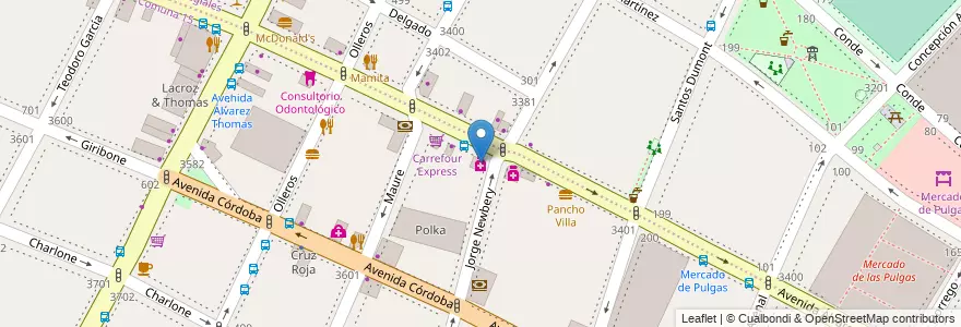 Mapa de ubicacion de Rawson, Chacarita en آرژانتین, Ciudad Autónoma De Buenos Aires, Buenos Aires.