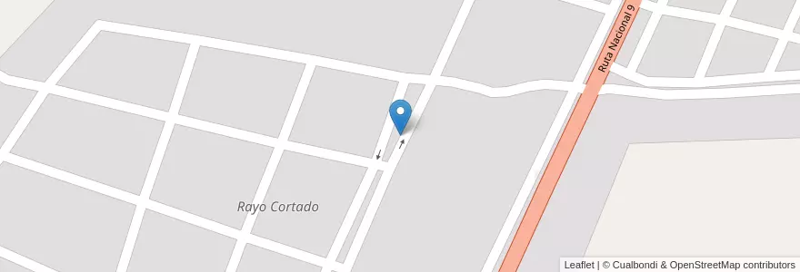 Mapa de ubicacion de Rayo Cortado en Arjantin, Córdoba, Departamento Río Seco, Pedanía Estancia, Comuna De Rayo Cortado.