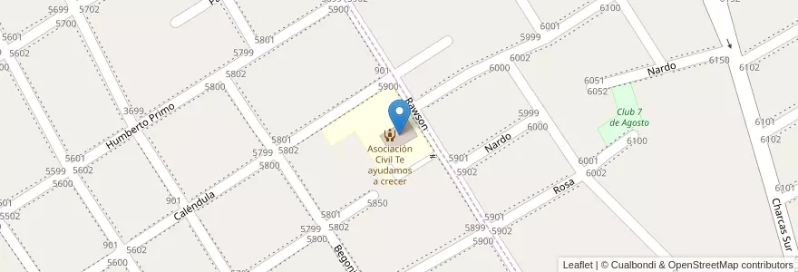 Mapa de ubicacion de RB Multiespacio en Argentinien, Provinz Buenos Aires, Partido De Almirante Brown, Claypole.