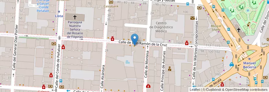 Mapa de ubicacion de RC 88 en スペイン, マドリード州, Comunidad De Madrid, Área Metropolitana De Madrid Y Corredor Del Henares, Madrid.