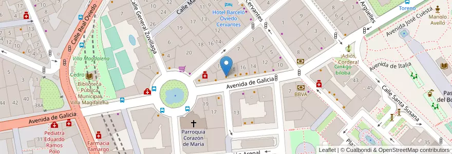 Mapa de ubicacion de Rdoble en İspanya, Asturias, Asturias, Oviedo.