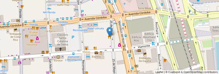 Mapa de ubicacion de Real Restaurant, San Nicolas en Argentinien, Ciudad Autónoma De Buenos Aires, Comuna 1, Buenos Aires.