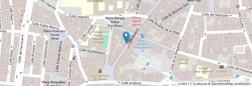 Mapa de ubicacion de Real Turquito en 스페인, Comunidad De Madrid, Comunidad De Madrid, Área Metropolitana De Madrid Y Corredor Del Henares, Getafe.