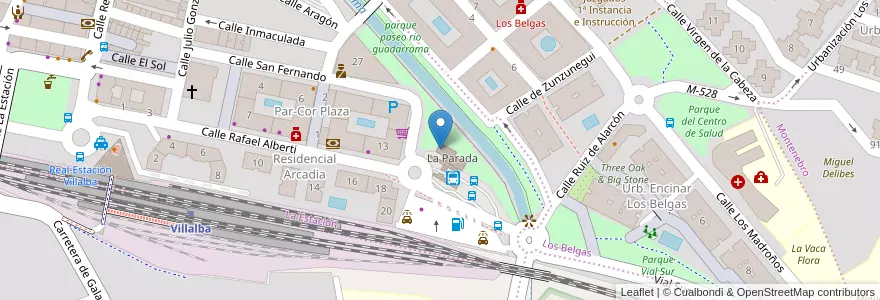 Mapa de ubicacion de reB Collado Villalba en 西班牙, Comunidad De Madrid, Comunidad De Madrid, Cuenca Del Guadarrama, Collado Villalba.