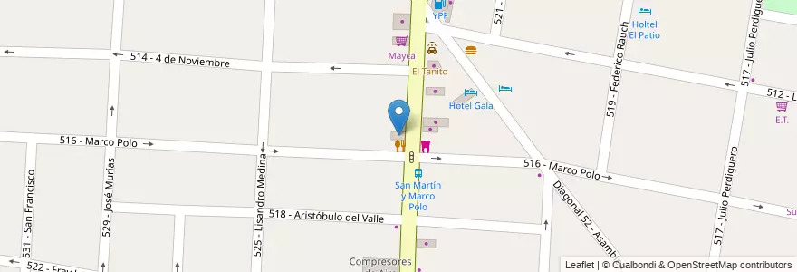 Mapa de ubicacion de Recepciones Ivanna en アルゼンチン, ブエノスアイレス州, Partido De Tres De Febrero, Caseros.