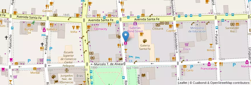 Mapa de ubicacion de Recipe, Recoleta en الأرجنتين, Ciudad Autónoma De Buenos Aires, Comuna 2, Buenos Aires.