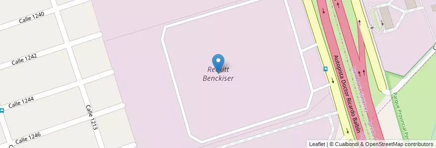 Mapa de ubicacion de Reckitt Benckiser en Аргентина, Буэнос-Айрес, Partido De Florencio Varela, Ingeniero Juan Allan.
