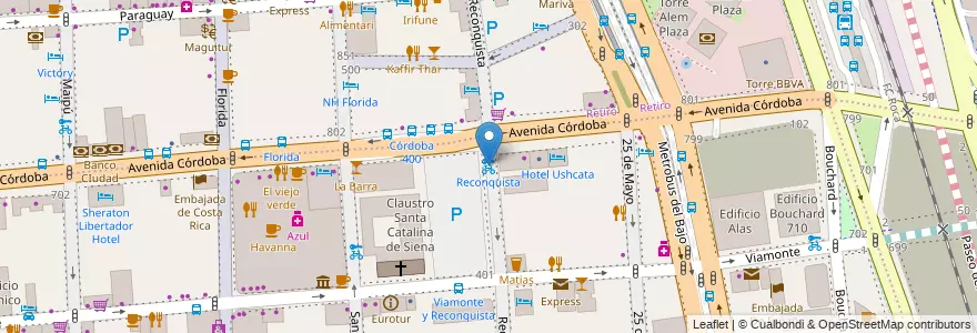 Mapa de ubicacion de Reconquista, San Nicolas en Argentina, Ciudad Autónoma De Buenos Aires, Comuna 1, Buenos Aires.