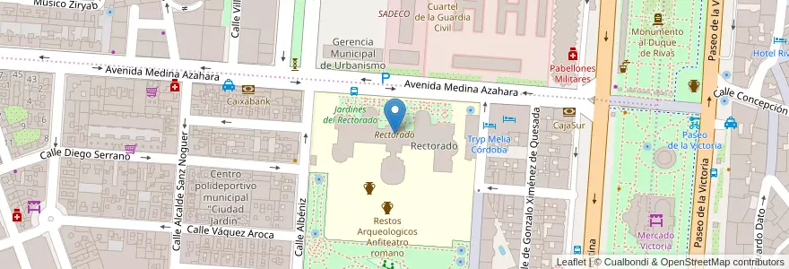 Mapa de ubicacion de Rectorado en 西班牙, 安达鲁西亚, Córdoba, Córdoba.