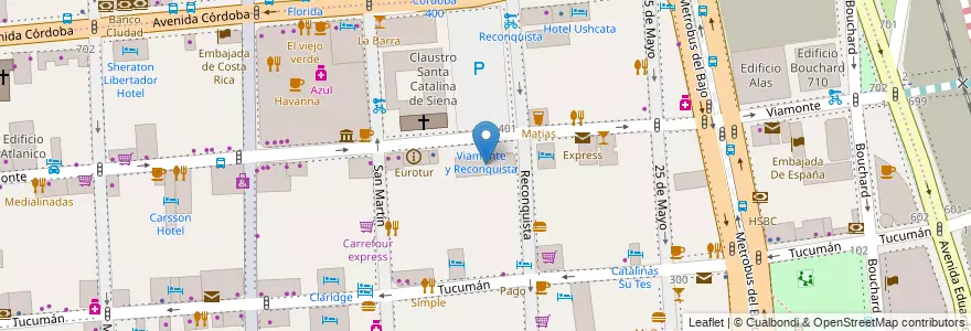 Mapa de ubicacion de Rectorado UBA, San Nicolas en آرژانتین, Ciudad Autónoma De Buenos Aires, Comuna 1, Buenos Aires.