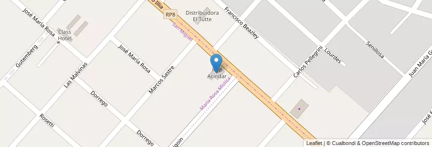 Mapa de ubicacion de Red Acindar en Argentinië, Buenos Aires, Partido De San Miguel.