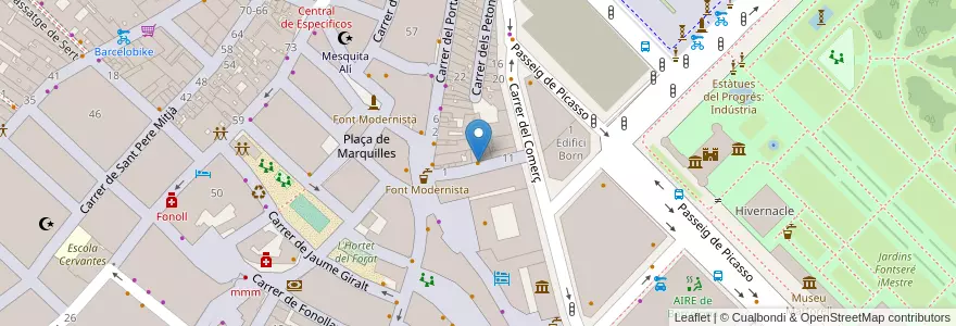 Mapa de ubicacion de Red Ant Noodle Bar en İspanya, Catalunya, Barcelona, Barcelonès, Barcelona.