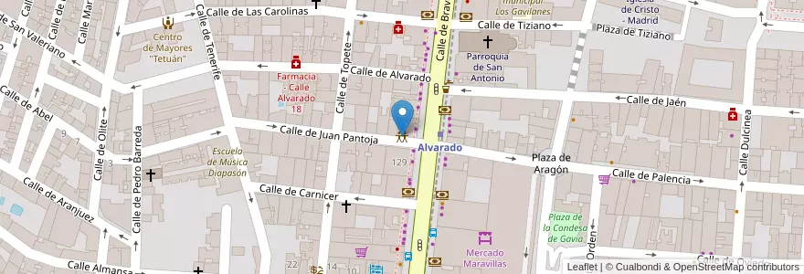 Mapa de ubicacion de Red de Mujeres Latinoamericanas y del Caribe en Spanje, Comunidad De Madrid, Comunidad De Madrid, Área Metropolitana De Madrid Y Corredor Del Henares, Madrid.