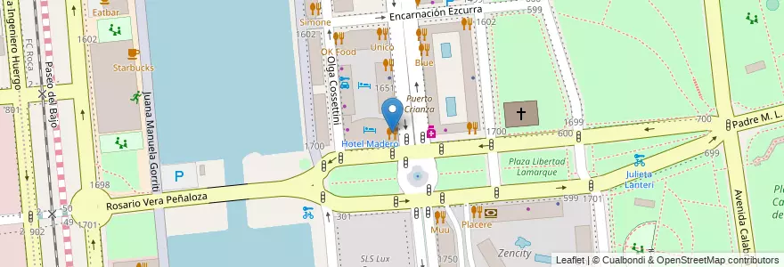 Mapa de ubicacion de Red Resto & Lounge, Puerto Madero en Argentina, Ciudad Autónoma De Buenos Aires, Comuna 1, Buenos Aires.