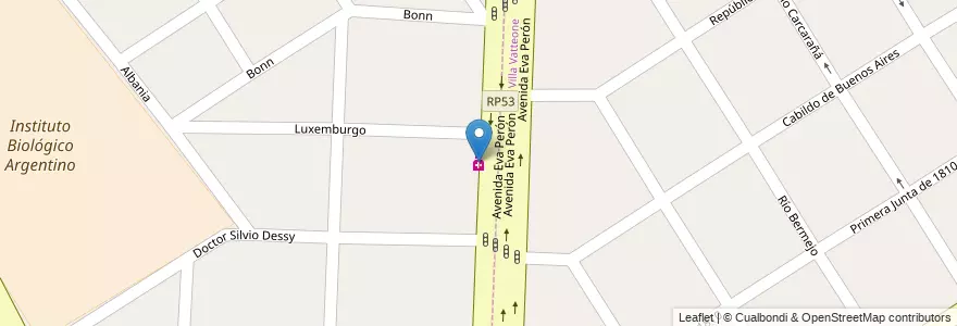 Mapa de ubicacion de Redondo en Arjantin, Buenos Aires, Partido De Florencio Varela.