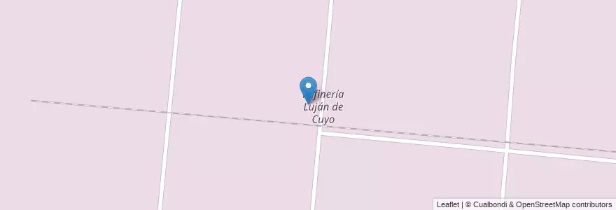 Mapa de ubicacion de Refinería Luján de Cuyo en Argentina, Chile, Mendoza, Departamento Luján De Cuyo.