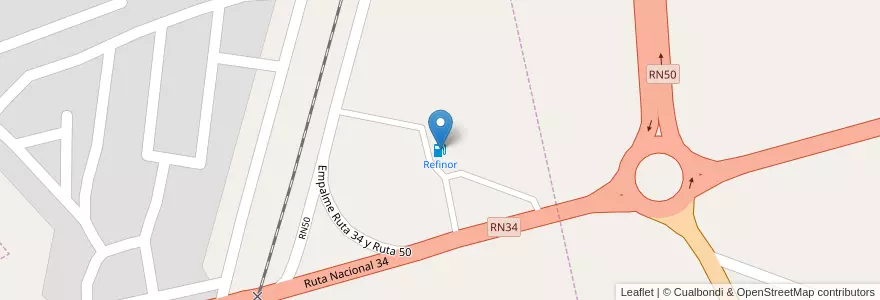 Mapa de ubicacion de Refinor en Arjantin, Salta, Orán, Municipio De Pichanal, Pichanal.