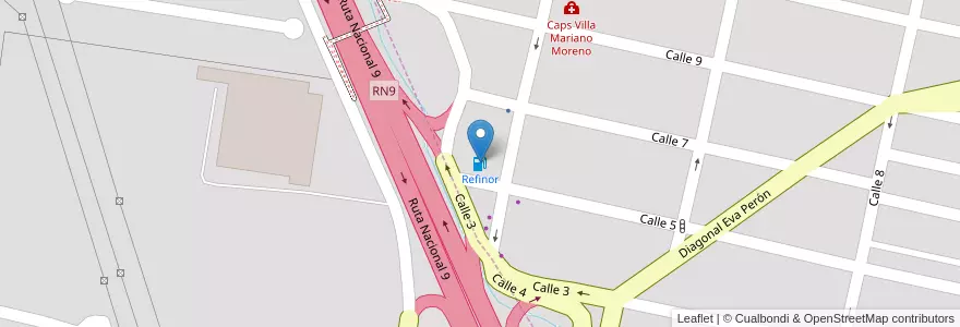 Mapa de ubicacion de Refinor en 阿根廷, Tucumán, Departamento Tafí Viejo, San Miguel De Tucumán.