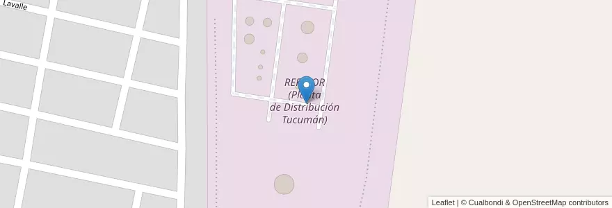 Mapa de ubicacion de REFINOR (Planta de Distribución Tucumán) en Аргентина, Тукуман, Departamento Cruz Alta, Banda Del Río Salí.