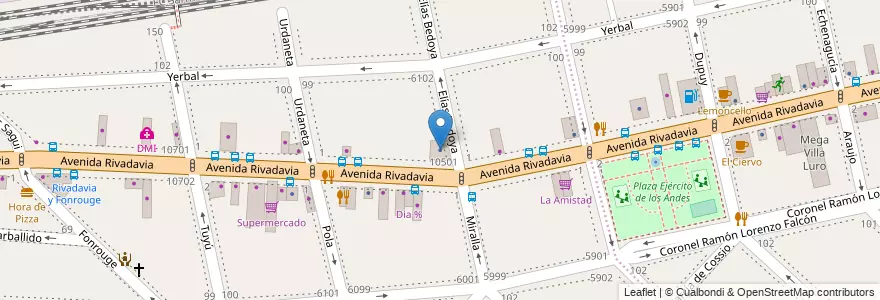 Mapa de ubicacion de Refrigeracion O.M.A.R., Liniers en Argentinië, Ciudad Autónoma De Buenos Aires, Comuna 9, Buenos Aires, Comuna 10.