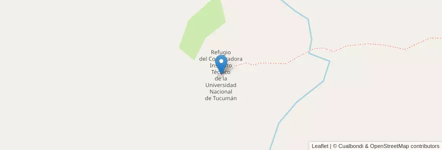 Mapa de ubicacion de Refugio del Cooperadora Instituto Técnico de la Universidad Nacional de Tucumán en Arjantin, Tucumán, Departamento Chicligasta, Municipio De Alpachiri Y El Molino.