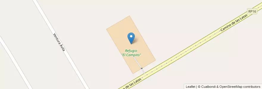 Mapa de ubicacion de Refugio "El Campito" en Argentine, Province De Buenos Aires, Partido De Presidente Perón, Monte Grande.