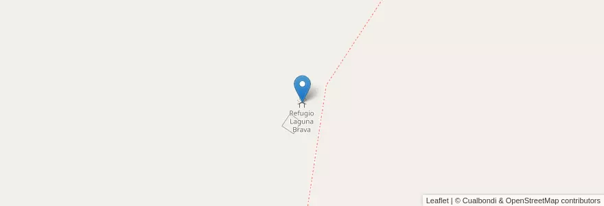 Mapa de ubicacion de Refugio Laguna Brava en Argentina, La Rioja, Chile, Departamento Vinchina.